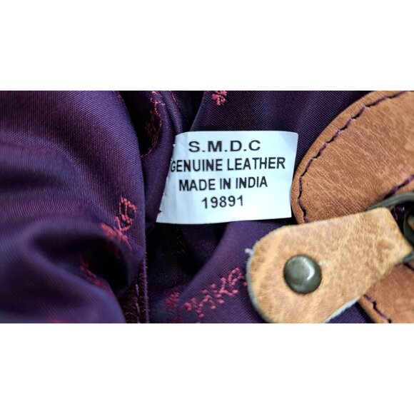 Anuschka Purse Leather Shoulder Bag Large Satchel Hobo Butterfly Floral Green - Picture 8 of 15